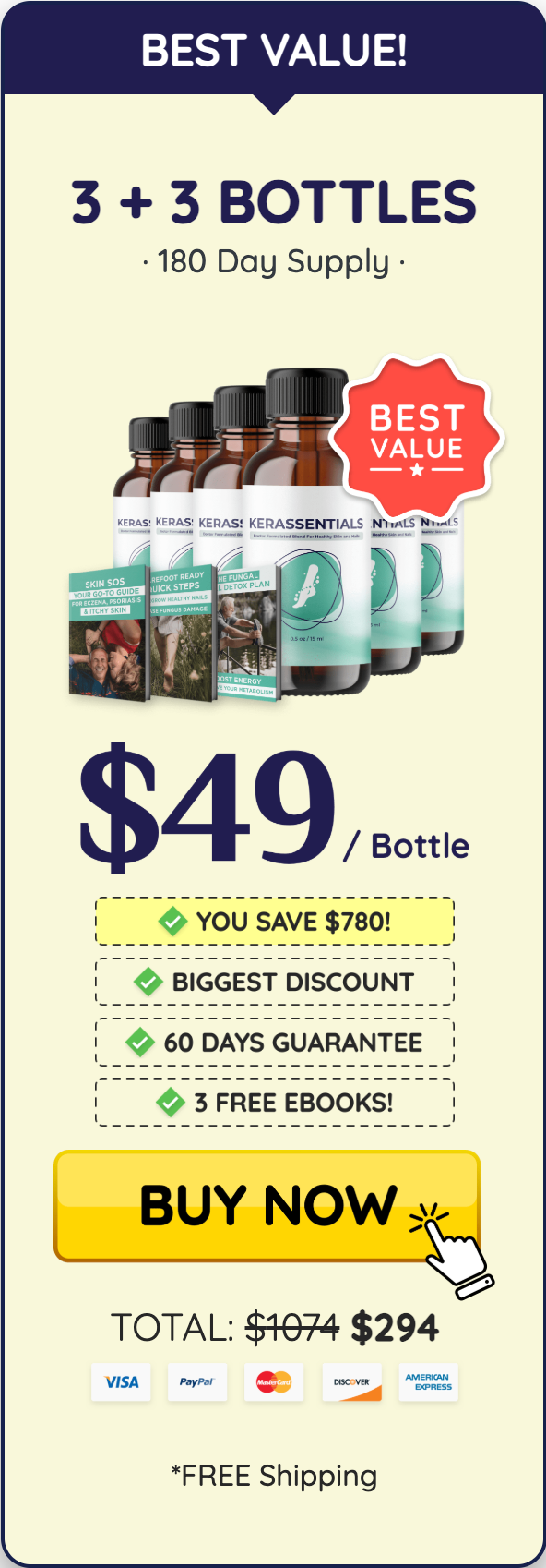 Kerassentials Buy 6 Bottles