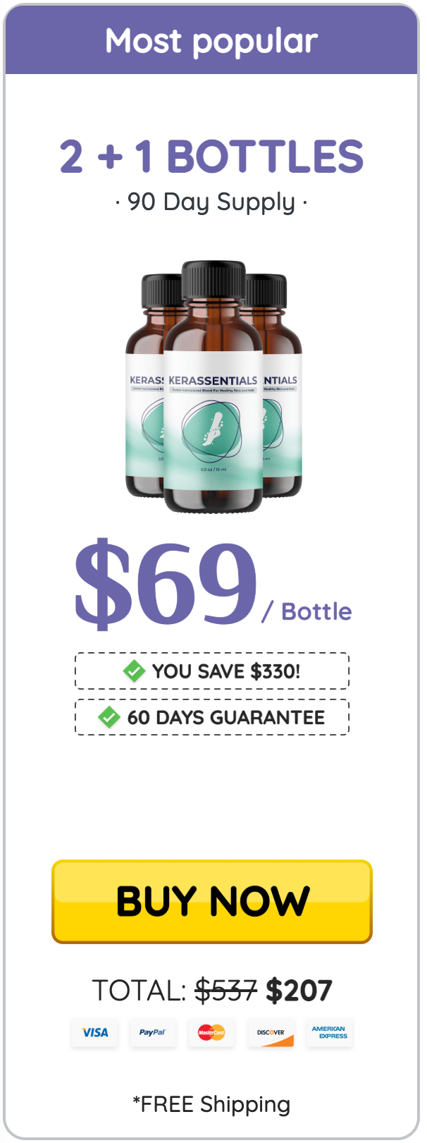 Kerassentials Buy 3 Bottles